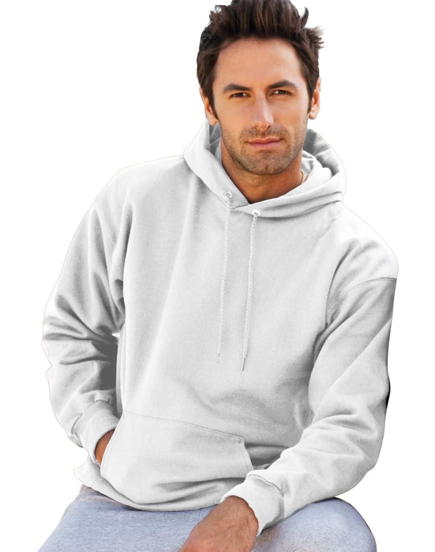 Hanes Ultimate Cotton Chandail à Capuchon pour Adulte, L, Blanc