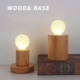 thumbnail image 2 of VONKY Wood Lamp Base Decoration Holder Bedroom Table Light Stand Accessories Type 1, 2 of 6