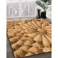 thumbnail image 3 of Ahgly Company Tapis de Zone Carré Orange Lavable en Machine, 3 Pieds Carré, 3 of 7