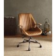 thumbnail image 2 of Chaise de bureau Hamilton d'ACME, cuir pleine fleur de qualité café, 2 of 2