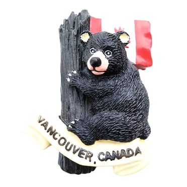 Aimant de Réfrigérateur Drapeau Canadien Ours Nouveauté Aimant de Frigo Décoration de Frigo