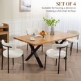 thumbnail image 1 of Boucle Dining Chairs Set of 4, Mid Century Modern Dining Room Chairs with Barrel Backrest, Upholstered White Kitchen Chairs for Dining Room, Restaurant, 1 of 6