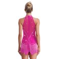 thumbnail image 2 of RUNQHUI Robe de Danse de Salon Sans Manches à Franges Brillantes Salsa Tango Col en V L, 2 of 6