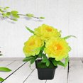 thumbnail image 4 of Coofit Potted Plant Realistic Desktop Artificial Peony Fake Flower for Home Office, 4 of 6