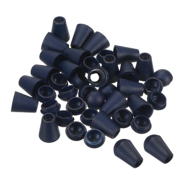Unique Bargains Bell End Stopper, Cord Rope Lock for Drawstring Bag, Navy Blue 50 Pack