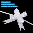 thumbnail image 4 of Unique Bargains 8' Pull Bows Gift Wrapping Pull Bow Rose Pattern Baskets Present Bows Knot Ribbon White 300 Pcs, 4 of 6
