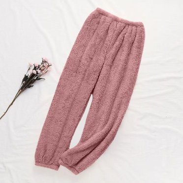 Tnhcen Pantalon de Pyjama Chaud pour Femme, Taille Confortable et Extensible, Molleton Doux, Vêtement de Nuit Décontracté, Coupe Ample, Bas de Pyjama S-TG