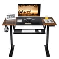 thumbnail image 1 of Costway 48" Electric Sit to Stand Desk Adjustable Workstation w/ Keyboard Tray, 1 of 10