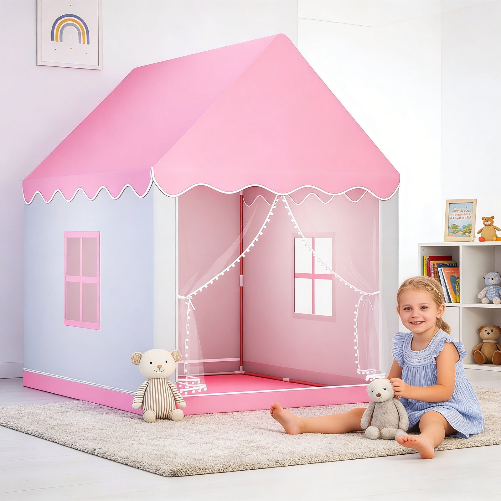 Tente Tipi Intérieure Pour Enfants – Dôme Avec Matelas, Décorations – Jeu, Lecture, Sieste – Intérieur/extérieur