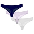 thumbnail image 1 of Srobpty Culottes String Taille Basse pour Femmes, 3 Pcs String d'Été Sans Coutures Respirant Taille Basse sous-Vêtements pour Femmes, 1 of 2