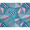 thumbnail image 5 of oneOone Polyester Lycra Teal Blue Fabric Check Patchwork Sewing Material Print Fabric By The Yard 56 Inch Wide, 5 of 5