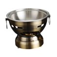 thumbnail image 3 of simhoa Shabu Hot Pot Lightweight Hotpot Portable for Home Picnic Kitchen Countertop bronze, 3 of 8