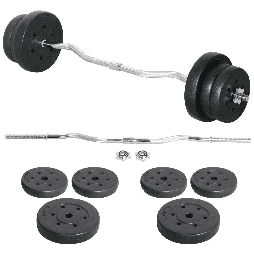 Yaheetech Barbell Dumbbell Set for Lifting Exercise, Black