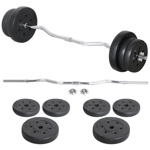 Yaheetech Barbell Dumbbell Set for Lifting Exercise, Black