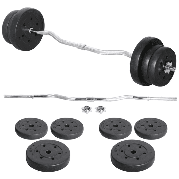 Yaheetech Barbell Dumbbell Set for Lifting Exercise, Black