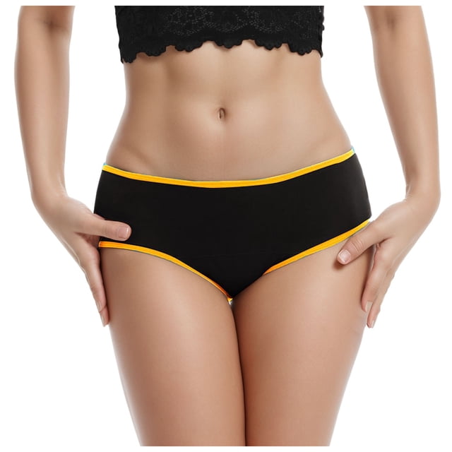 FhsagQ Panties Women's Panties Plus Size Women's Seamless Solid Color Simple Color Edge Low Rise Underwear Panties for Women Set with Stockings Women Panties Open Underwear Yellow XXL