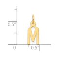 thumbnail image 3 of Diamond2Deal 14K Pendentif Initiale Lettre m en Or Jaune Incliné Petit pour Femmes, 3 of 5