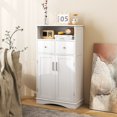 thumbnail image 2 of Costway Armoire de Salle de Bain sur Pied avec 2 Portes Blanc, 2 of 10