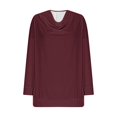 thumbnail image 5 of Blouse à Col Bénitier pour Femme 2025 - Haut Habillé Froncé / Tunique à Manches Longues pour Tenue de Bureau Décontractée, 5 of 5