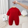 thumbnail image 4 of WEAIXIMIUNGChristmas Girls Long Sleeve Pullover Romper Sweatshirt Bodysuits Romper 0-3 Months, 4 of 9