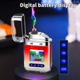 thumbnail image 4 of Big Savings! Creative Gradient Color Lighter, Outdoor Windproof Lighter with Double Arcs, Cool Transparent Lighter for BBQ, Camping, and Fire Starting, 4 of 6