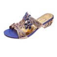 thumbnail image 2 of Styesk Womens Sandals Women's Summer New Rhinestone Color Diamond One Line Thick Sole Fashion Wedge Sandals, 2 of 6