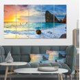 thumbnail image 1 of Vibrant Morning Sea with Yellow Sun - Seascape Canvas Art Print, 1 of 3