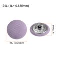 thumbnail image 2 of Unique Bargains 10pcs 24L Fabric Cloth Covered Button 15mm Round Metal Shank Sewing Buttons for Suits Dress Blouses, Purple, 2 of 5
