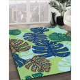 thumbnail image 3 of Ahgly Tapis Rectangulaire Lavable en Machine Intérieur Vert Algue, 2 Pieds x 4 Pieds, 3 of 7
