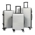 thumbnail image 1 of Ensemble de Bagages Coque Rigide en ABS 3 Pcs - Valises Argentées 20 Pouces/24 Pouces/28 Pouces avec Roues Pivotantes, Résistant aux Rayures, Serrure TSA, Design Emboîtable, 1 of 4