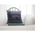 thumbnail image 2 of Coussin en Tissu Éléphant Paisley Intérieur/extérieur en Bleu 26x26, 2 of 4