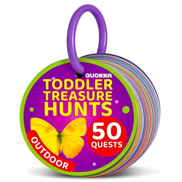 QUOKKA Card Game for Toddlers 3-5 – Scavenger Hunt Toddler Activities Outdoor - Educational Play for Boys and Girls