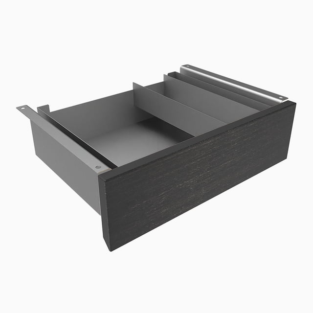 Desky Minimal Under Desk Drawer - Dark Bamboo / Space Grey