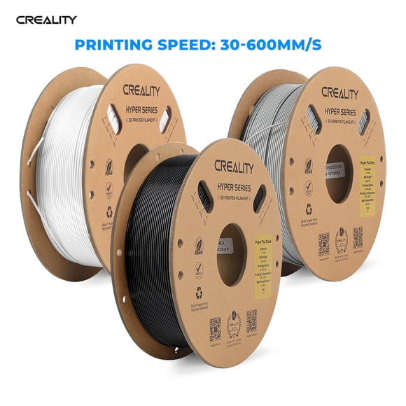 Hyper Series : Filament d'Imprimante 3D Haute Vitesse, 1 Kg/bobine (2,2 Lb) (Noir)