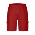 thumbnail image 4 of Short Cargo pour Homme à devant Plat Extensible, Décontracté, à Cordon, Classique, d'Été, Court, avec Multiples Poches, 4 of 5