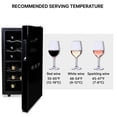 thumbnail image 3 of Koolatron 18 Bottle Wine Cooler, Dual Zone Freestanding Wine Fridge, 3 of 9
