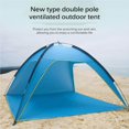 thumbnail image 3 of Xingzhi Beach Ventilated Tent Detachable Double Pole Ventilated Tent UV Protection 3-sided Ventilated Spacious Tent with Removable Bottom Pad for Beach Camping, 3 of 9