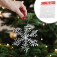 thumbnail image 2 of Frosted Snowflake String Lights Decor 3-Pack Hanging Crystal Tree Pendant Winter Wedding Party Indoor Outdoor Decoration, 2 of 9