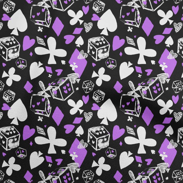 oneOone Coton Cambric Violet Robe de Poker Tissu Tissu Imprimé par la Cour 42 Pouces de Large