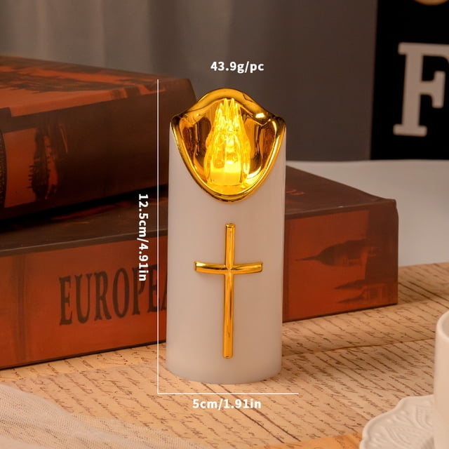 Flickering LED Grave Lights, Reusable Cemetery Candles with Realistic Candle Effect, Battery Operated Memorial Lamps for Outdoor Graves Safe Windproof