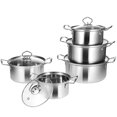 thumbnail image 1 of HONMEET 5 Sets Cooking Utensils Set Pot Stainless Steel Induction Cooktop Kitchen Cookware, 1 of 8