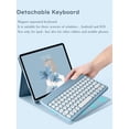 thumbnail image 2 of Étui Clavier pour iPad 9e 8e 7e Génération 10,2 Pouces / 3e Gén. Pro 10,5 Pouces, Clavier Mignon à Touches Rondes, Clavier Couleur, Sans Fil, Housse de Clavier BT Détachable, 2 of 7