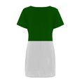 thumbnail image 2 of Pisexur Robe à Manches Courtes à Col Rond pour Femme, Robe Décontractée à Blocs de Couleur Imprimée à Manches Courtes à Col Rond pour Femme, Robe pour Femme, 2 of 4