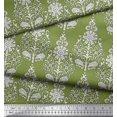 thumbnail image 3 of Soimoi Modal Satin Fabric Leaves & Floral Block Fabric Prints by Yard 42 Inch Wide, 3 of 3