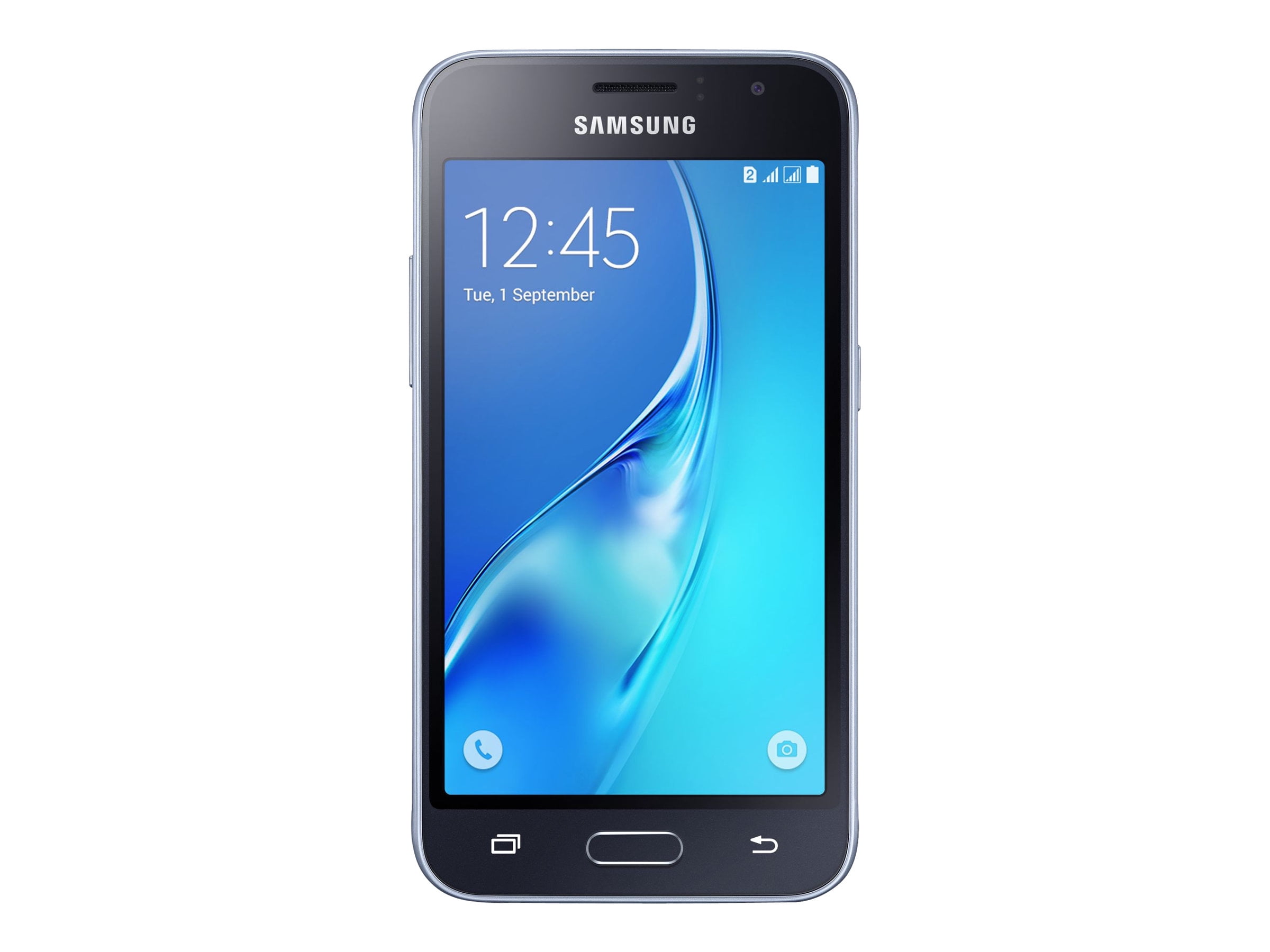 Samsung Galaxy J1 (2016) - 4G smartphone - RAM 1 GB / Internal Memory 8 GB - microSD slot - OLED display - 4.5" - 800 x 480 pixels - rear camera 5 MP - front camera 2 MP - black