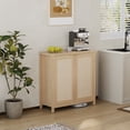 thumbnail image 1 of QinaQin Boho Rattan Sideboard Buffet Cabinet with Adjustable Shelves for Dining Room or Hallway, 1 of 7