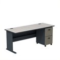 thumbnail image 1 of Series A 72W Desk with Drawers in White and Slate - Engineered Wood, 1 of 1