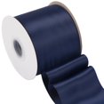 thumbnail image 1 of Joycrosso Navy Ribbon 4 Inch Wide Thick Fabric Ribbon, 50 Yards Double Faced Satin for Chair Sash Bows Making Bouquet Sewing Christmas Decoration, 1 of 7