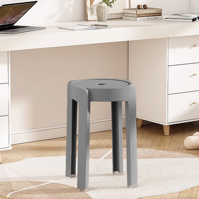 HOARBOEG Home Chairs Made Of Thick Plastic Can Be Stacked And Stacked. Dining Table Stools Windmill Stools High Round Stools Rubber Stools And Simples Chairs