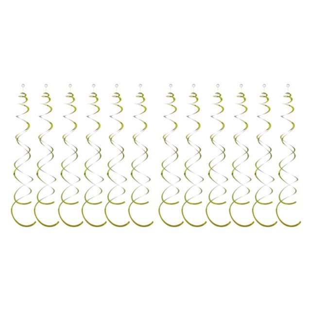 VONKY 6pcs/set Customized Spiral Pendant For DIY Decoration Safe Ingredients Exquisite Craft Birthday Star Spiral Pendant PVC Light Green 2Set